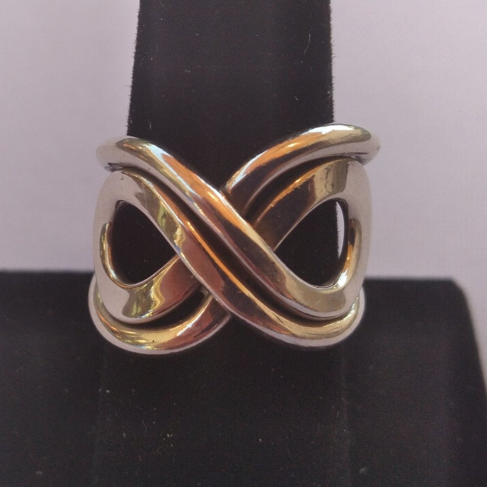 Sterling Silver Infinity Ring, Size 7.5